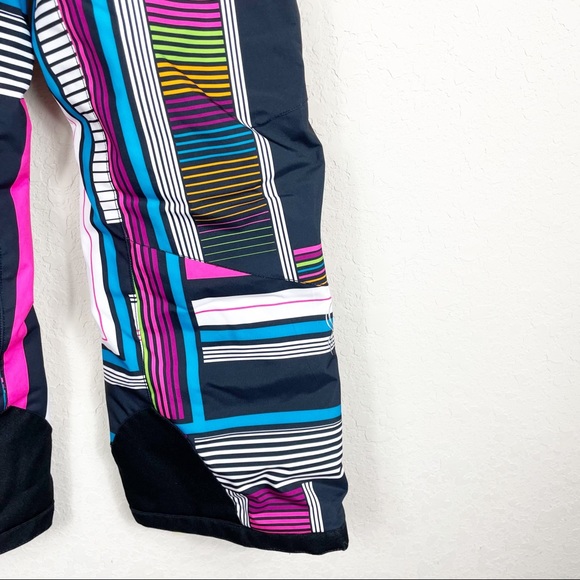Spyder geometric bright colors ski pants size 12 - Picture 6 of 11